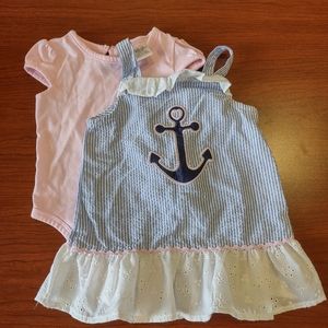 Anchor dress, toddler size 24M